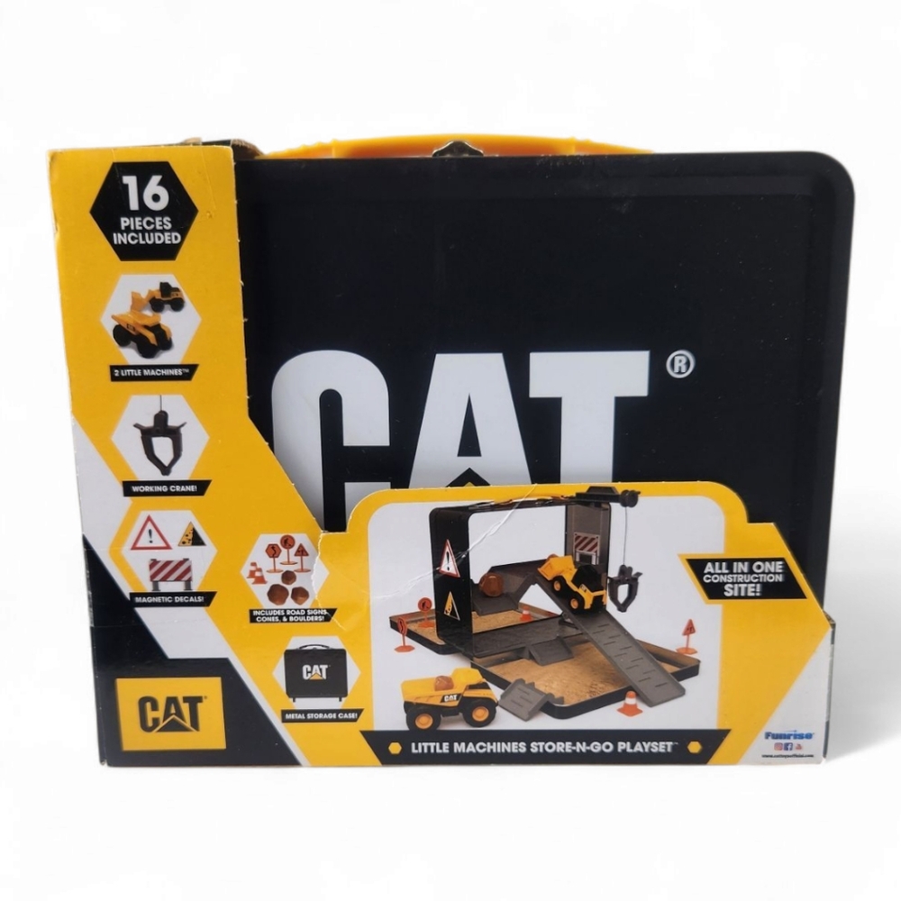 CAT Construction Little Machines Store N Go Playset New In Box 16 Pieces